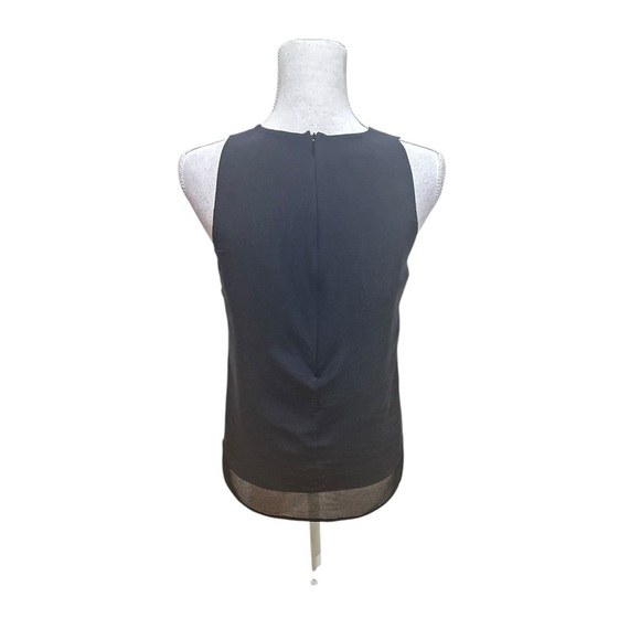 Cedric Charlier Black Sleeveless blouse netting hem size 8 - Picture 7 of 10